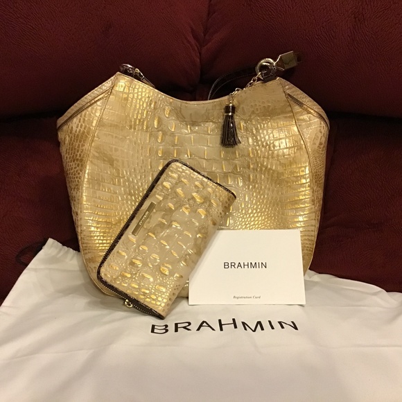 Leather Shoulder Bag with Wallet